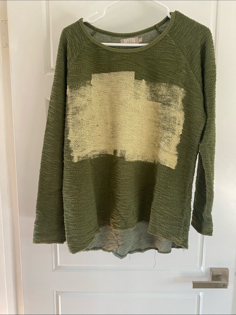 Nation LTD. Sweater

Color olive/cream

Size medium